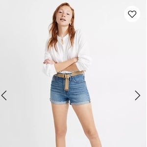 Madewell High-Rise Denim Shorts in Malden Wash